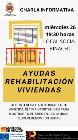 Imagen Charla informativa "Ayudas rehabilitación viviendas"