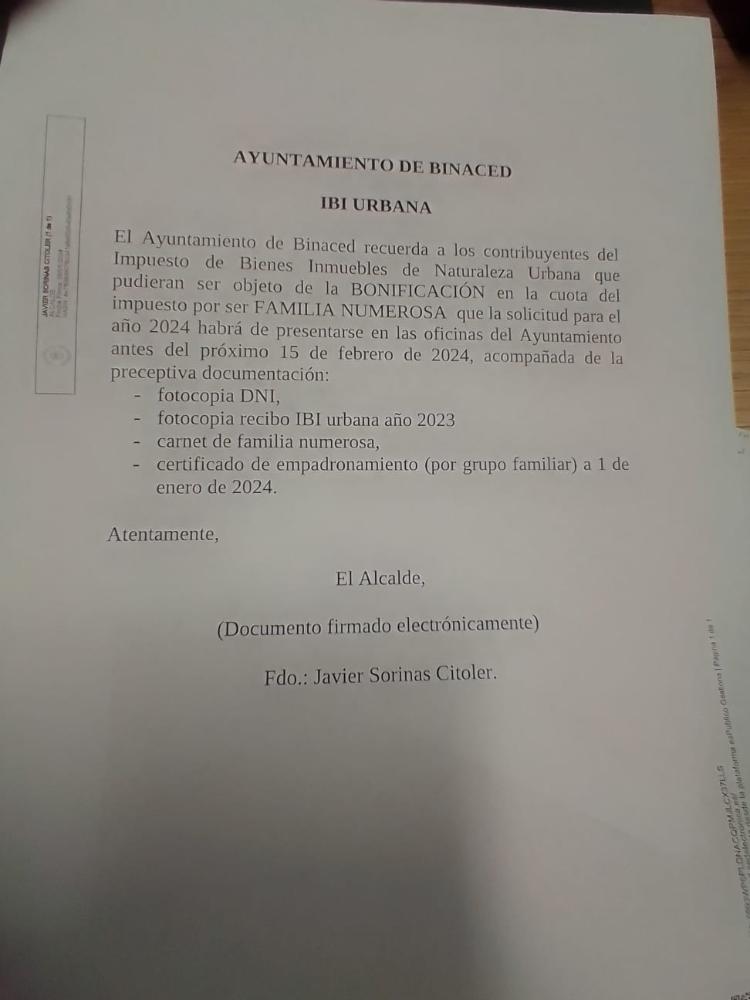Imagen Bonificación de IBI urbana