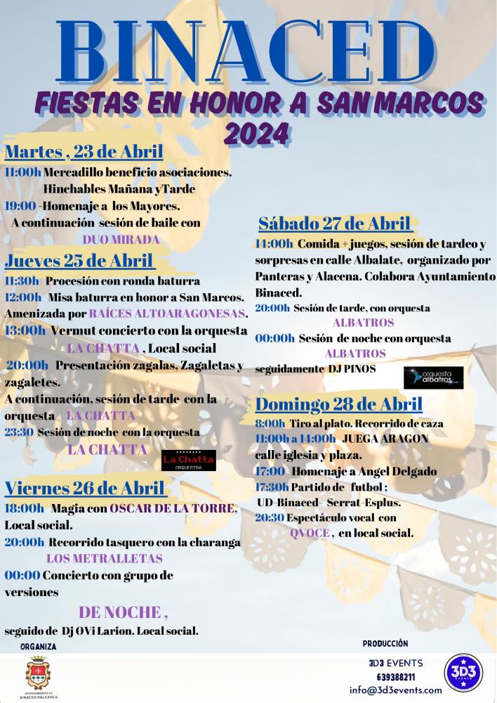 Imagen FIESTAS EN HONOR A SAN MARCOS 2024