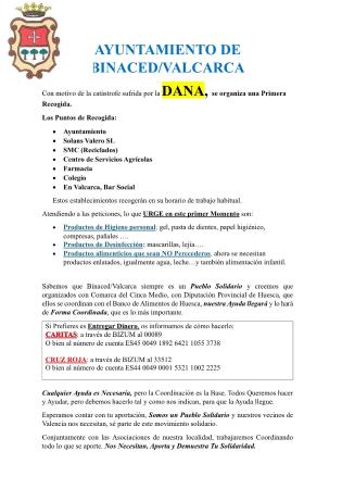 Imagen Recogida de productos para afectados por la DANA