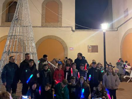 Imagen Encendido de luces navideñas.