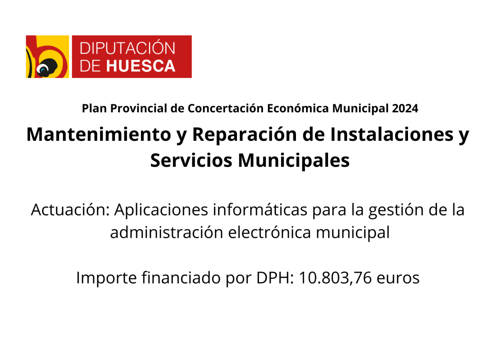 Imagen La Diputación de Huesca subvenciona actuaciones de mantenimineto y reparación de instalaciones y servicios municipales