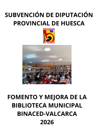 Imagen Subvención de DPH para fomento y mejora del servicio de la biblioteca...
